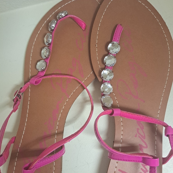 American Rag Pink Sandals with Rhinestones - Picture 2 of 4